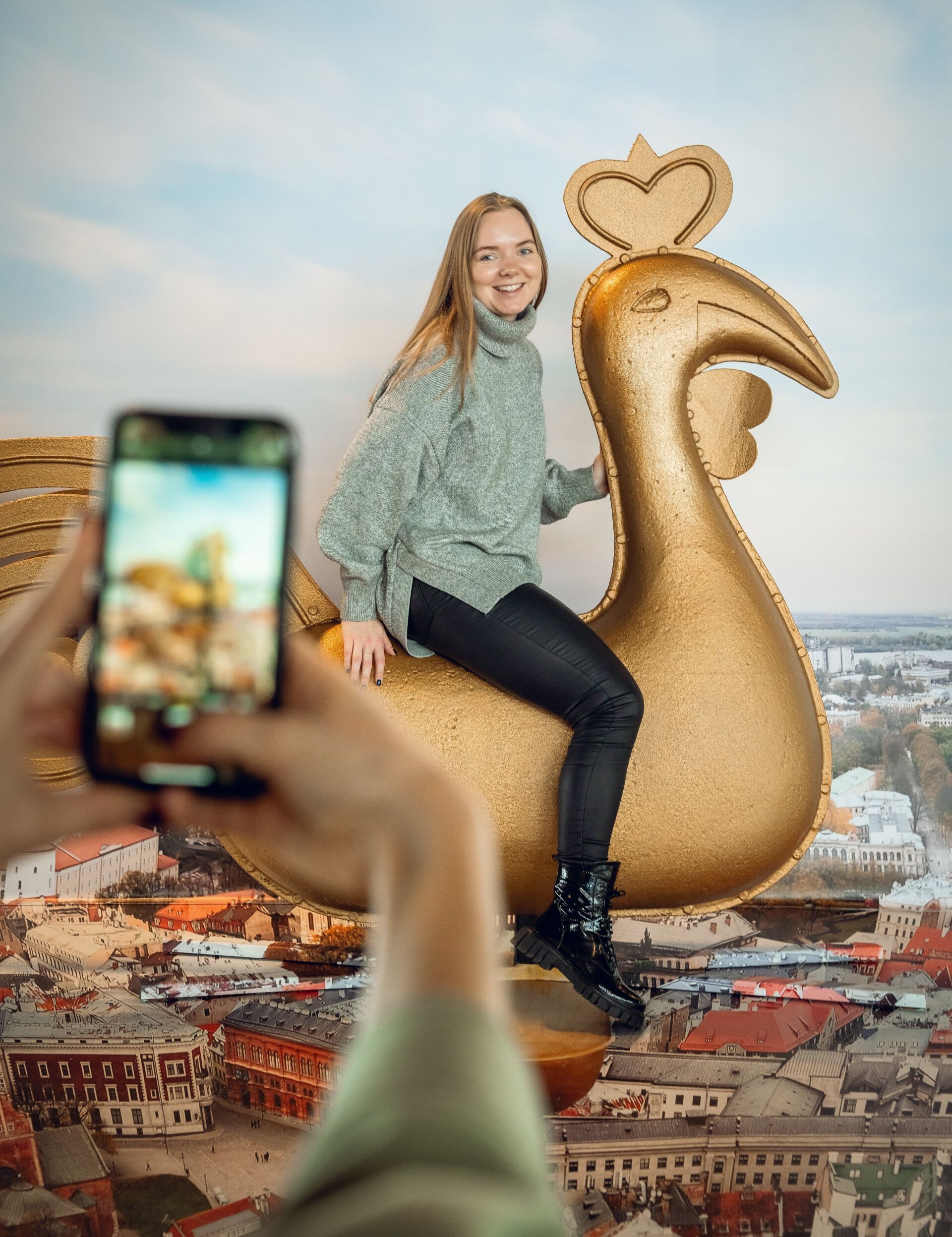 Selfie with rooster